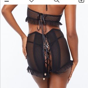 Savage X Fenty mesh open back skirt size S NWT